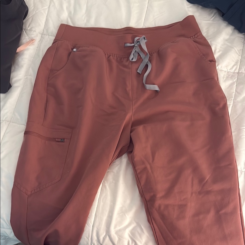 Figs Scrubs Mauve High-waisted Zamora Joggers